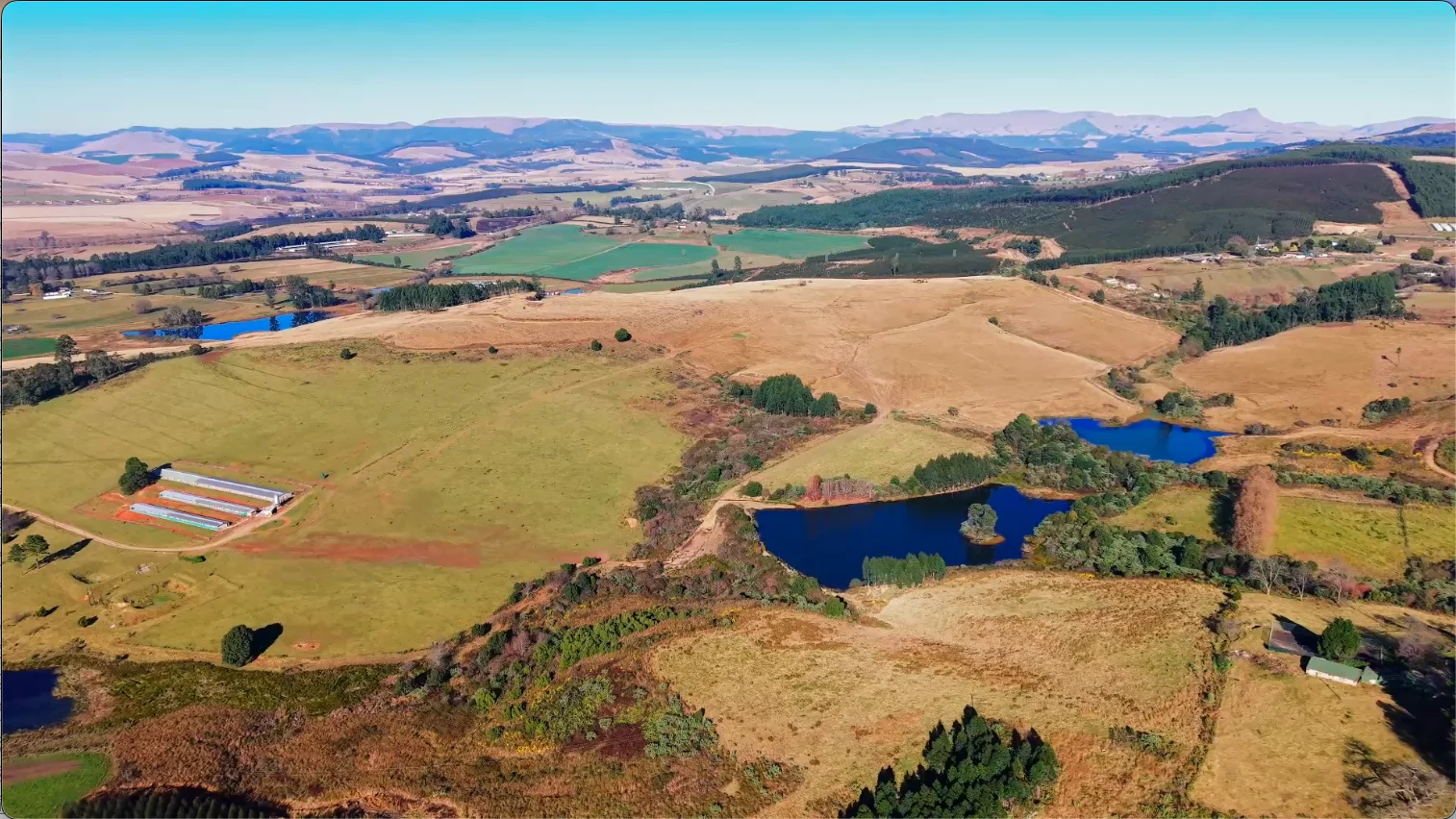 Aerial photo of the KZN Midlands