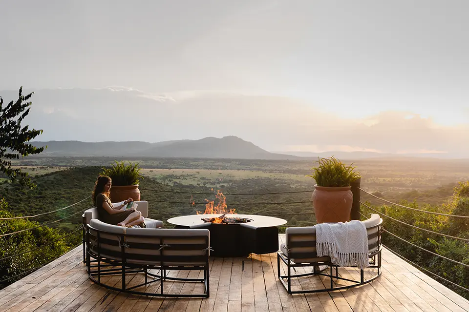 View of the bush on the deck