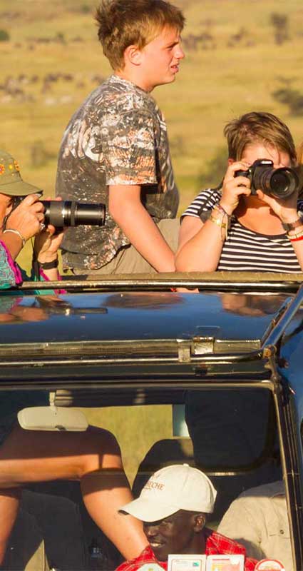 Kids on safari