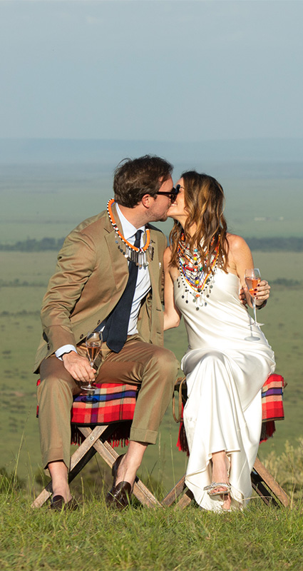 on honeymoon in Kenya